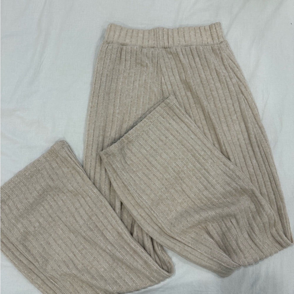 SHEIN Cream Wide Leg Pants